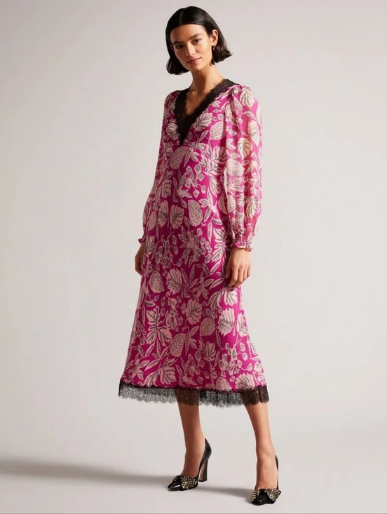 Ted Baker London Dresses & Skirts - NWT TED BAKER | $325 Izobele Lace Trim Midi Dress - Ted Sz 3